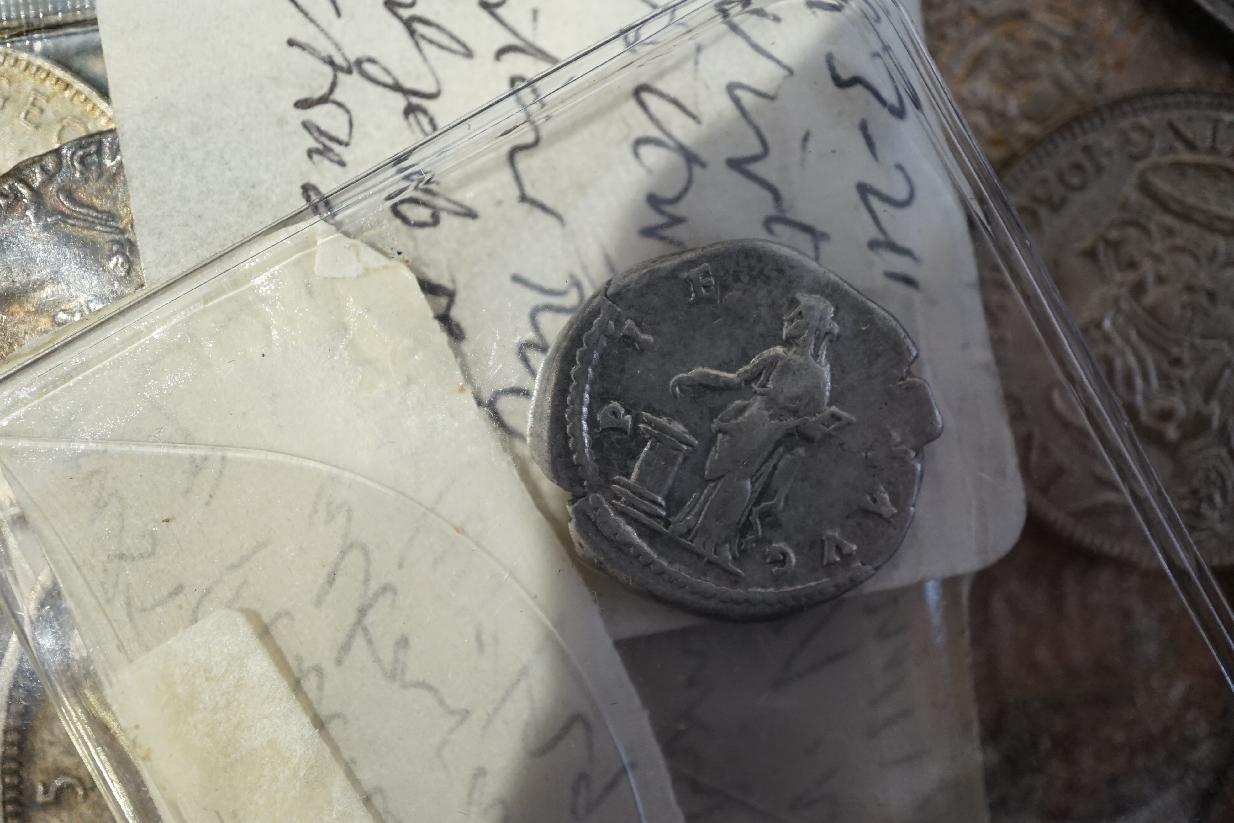 British silver coins, Anne to George VI, highlights include 1935 crown, two Anne shillings, various halfcrowns, florins and shillings and threepence coins, many VF or better, together with a George III 1775 Halfpenny, Ge